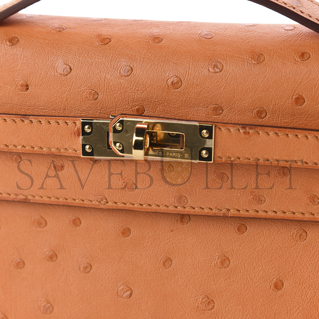 H**mes master kelly pochette golden brown (22*14*7cm)